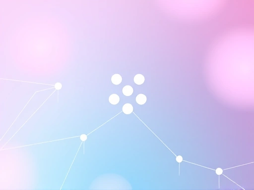 폴카닷 로고와 릴레이 체인, 파라체인 연결을 시각적으로 표현하여 블록체인 생태계의 혁신적인 연결성을 강조하는 이미지