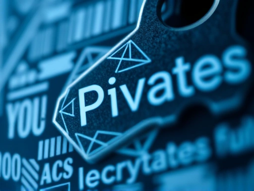 암호화된 메시지를 푸는 데 사용되는 프라이빗 키의 클로즈업 이미지