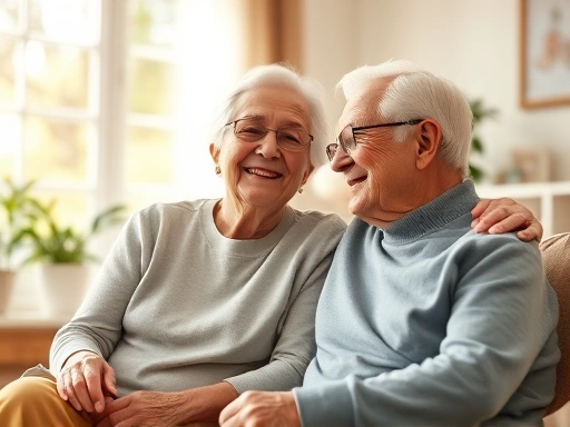 밝고 희망찬 분위기