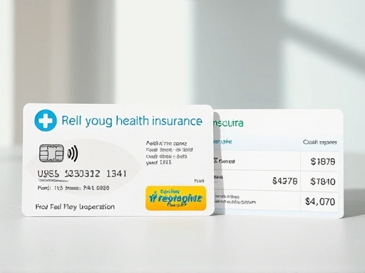 {두 개의 의료 보험 카드, 건강보험과 실손보험이 나란히 놓여 있다.