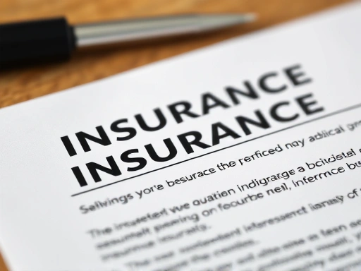 {보험 서류를 클로즈업하여 보여주는 이미지