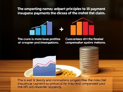 {보험금 지급 원칙에 대한 명확한 설명과 비례 보상 방식을 시각적으로 보여주는 이미지