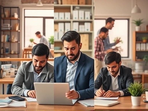 다양한 사업장에서 일하는 자영업자들의 모습