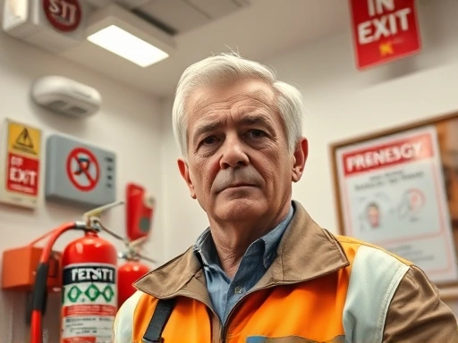 펜션 내부의 안전 점검 장면