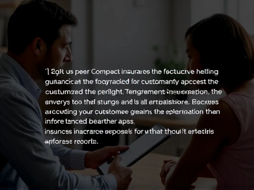 보험 설계사가 고객에게 맞춤형 보험 상품을 설명하는 모습