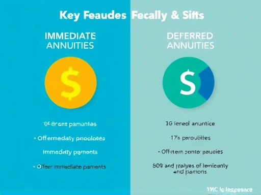 두 연금 상품의 주요 특징을 시각적으로 강조하는 비교 분석 이미지