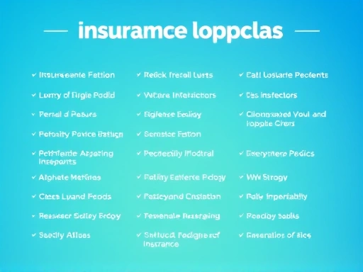 다양한 보험 상품이 나열된 이미지