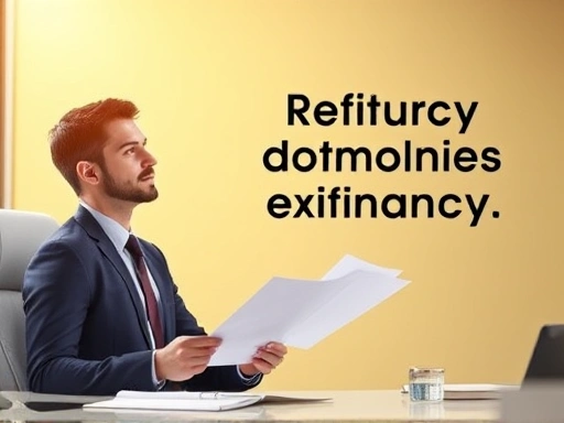 밝은 색감과 깔끔한 디자인으로, 서류를 들고 고민하는 직장인의 모습