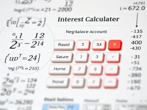 마이너스 통장 이자 계산기를 확대한 이미지