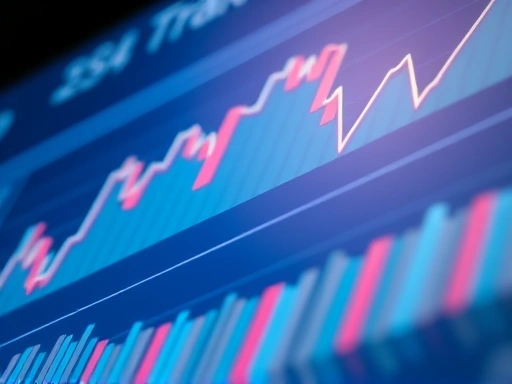 재정 분석 도표를 들여다보는 클로즈업 샷.