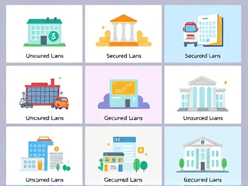 다양한 대출 상품 옵션을 보여주는 콜라주 이미지