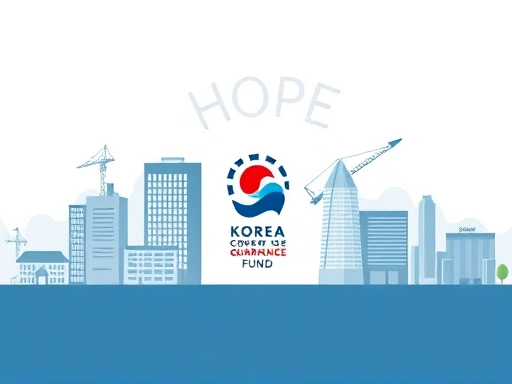 신용보증기금의 로고와 함께, 다양한 기업들이 자금 지원을 받아 성장하는 모습