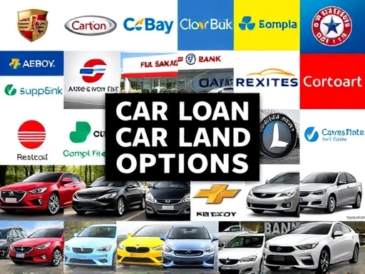 다양한 은행 로고와 자동차 이미지