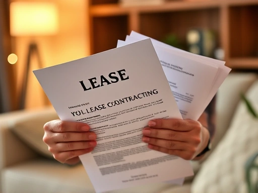 전세 계약서와 대출 서류를 들고 있는 사람의 모습