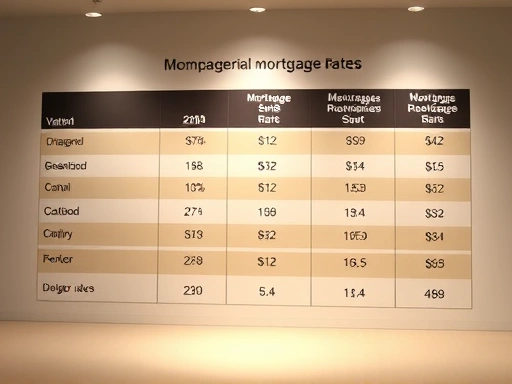 전세 대출 금리 비교표를 확대하여 보여주는 모습