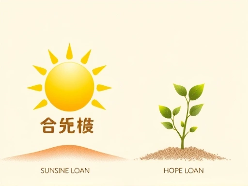 햇살론과 새희망홀씨 대출 상품을 대비하는 이미지