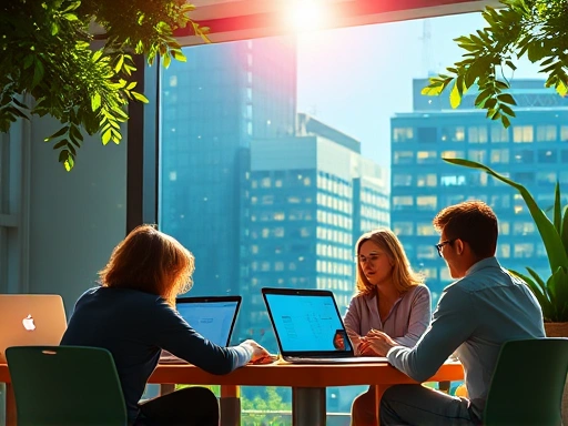 다양한 개인들이 온라인 플랫폼을 통해 자금을 빌리고 투자하는 모습