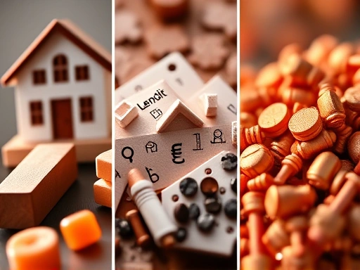 {각 P2P 플랫폼의 특징을 상징하는 요소들을 클로즈업한 이미지