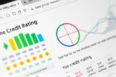 신용평가회사의 웹사이트 화면을 클로즈업한 이미지
