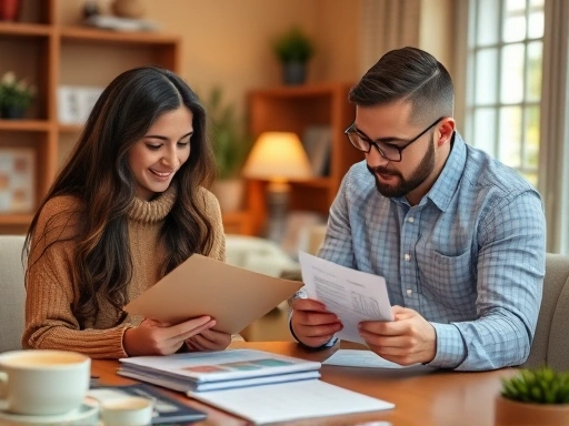 개인이 대환대출 전 재정 상태를 분석하는 모습