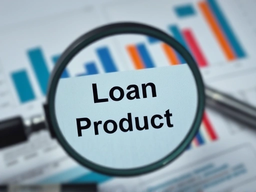 돋보기로 대출 상품을 자세히 살펴보는 이미지