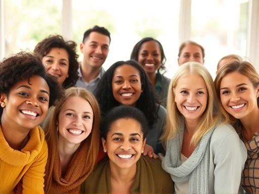 다양한 색상의 건물과 푸른 하늘이 배경인 도시 풍경을 담은 고요한 장면