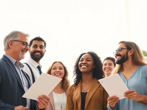 다양한 사업자들이 정책자금 정보를 찾아보는 장면