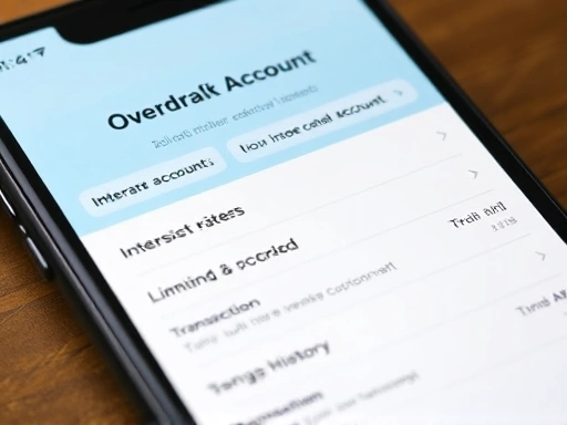 은행 앱의 메인 화면이 클로즈업되어 있으며, '마이너스 통장' 메뉴가 강조되어 있습니다.