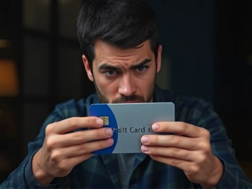 신용카드 거절 상황, 좌절된 신청자의 모습