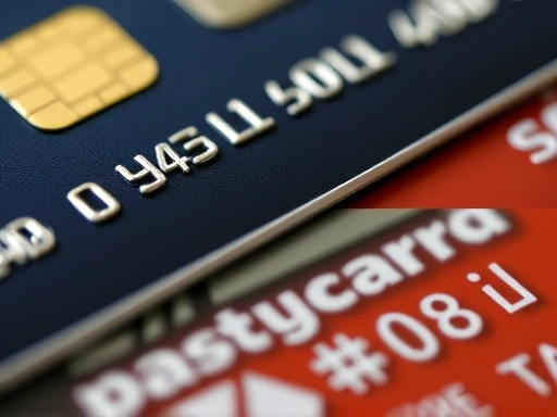 신용카드 부분취소와 전체취소의 차이점을 상징적으로 보여주는 클로즈업 이미지