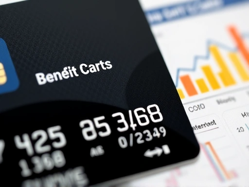 신용카드 혜택 분석표를 클로즈업하여 보여주는 이미지