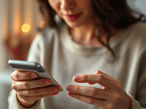 한 여성이 신용카드 상세 혜택을 분석하며, 스마트폰으로 카드 정보를 확인하는 클로즈업 장면