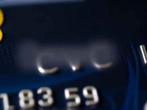 신용카드 뒷면의 CVC 번호가 흐릿하게 처리된 클로즈업 샷으로, 개인 정보 보호의 중요성을 강조하며, 정보 유출에 대한 경각심을 불러일으킵니다.