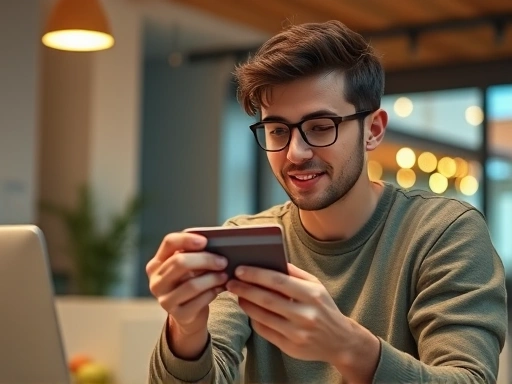 신용카드를 처음 사용하는 사회초년생의 설렘과 고민을 담은 장면