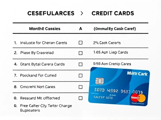 신용카드 선택 기준을 꼼꼼히 비교하는 모습
