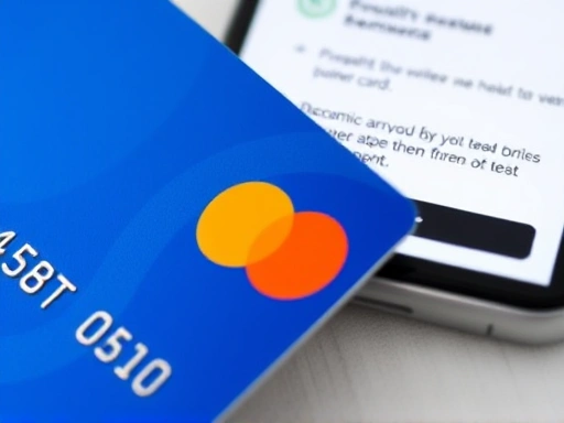 신용카드가 클로즈업되어 있고, 포인트 적립 및 사용에 대한 정보를 보여주는 스마트폰 화면이 부분적으로 나타나 카드 사용의 경제적 이점을 강조합니다.