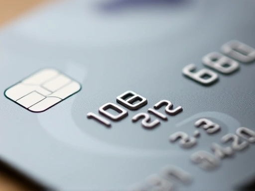 확대된 신용카드 표면 이미지