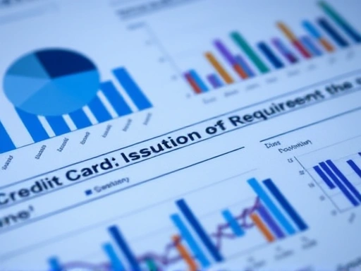 신용카드 발급 조건을 나타내는 그래프와 차트가 클로즈업된 이미지