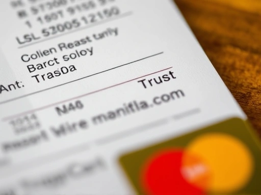 신용카드 영수증을 클로즈업하여 보여주며, 세부 정보와 함께 결제의 중요성을 강조하고, 따뜻한 색감으로 신뢰감을 더합니다.