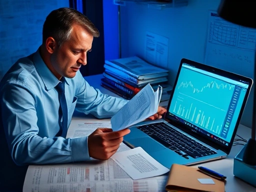 다양한 경제 신문과 뉴스 기사들이 펼쳐져 있는 책상 풍경.