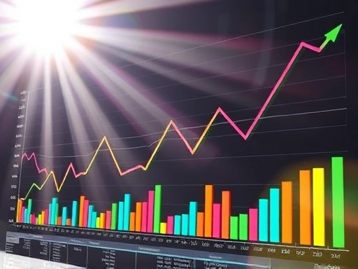 다채로운 색감의 그래프와 차트가 돋보이는 이미지