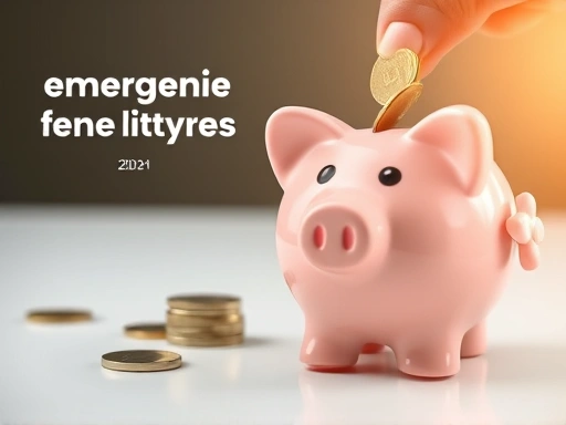 저금통에 동전을 넣는 클로즈업 샷으로, 비상금 관리의 중요성을 상징적으로 보여줍니다.