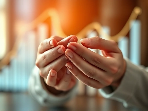 손으로 돈을 계산하는 사람의 모습