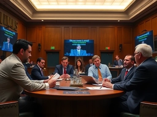 금리 정책 발표 장면