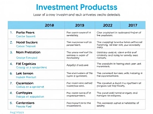 다양한 투자 상품이 나열된 이미지