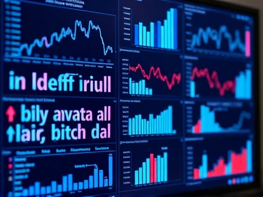 투자 성과를 보여주는 그래프와 다양한 금융 지표들이 디지털 화면에 깔끔하게 시각화되어 있는 모습