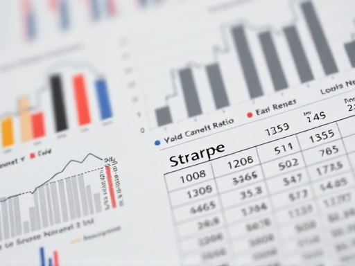 여러 개의 금융 지표 그래프와 숫자들이 겹쳐진 클로즈업 이미지