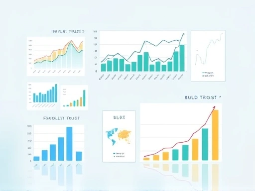 안정적인 톤의 배경 위에 금융 그래프와 차트가 정렬된 이미지