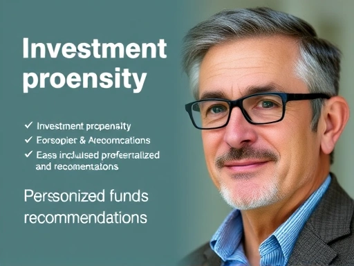 투자 성향 분석 및 맞춤형 펀드 추천을 강조하는 이미지