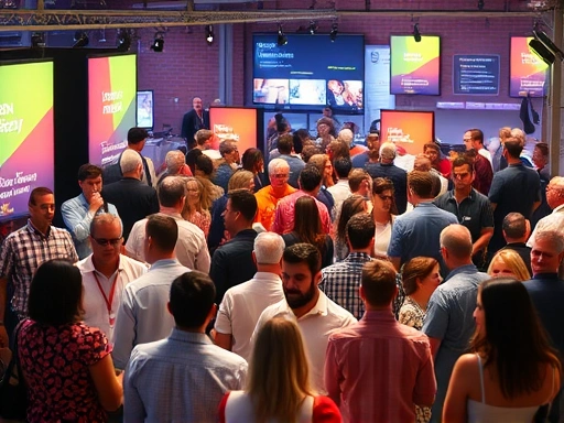 다양한 사람들이 모여 투자 정보를 나누는 투자 커뮤니티의 활기찬 분위기